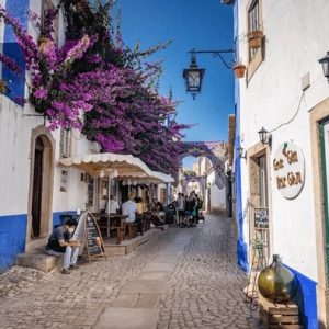 Experience the quaint beauty of Obidos alleyways, perfect for a peaceful walk