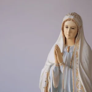 Statue of Our Lady of Fatima during religious ceremony